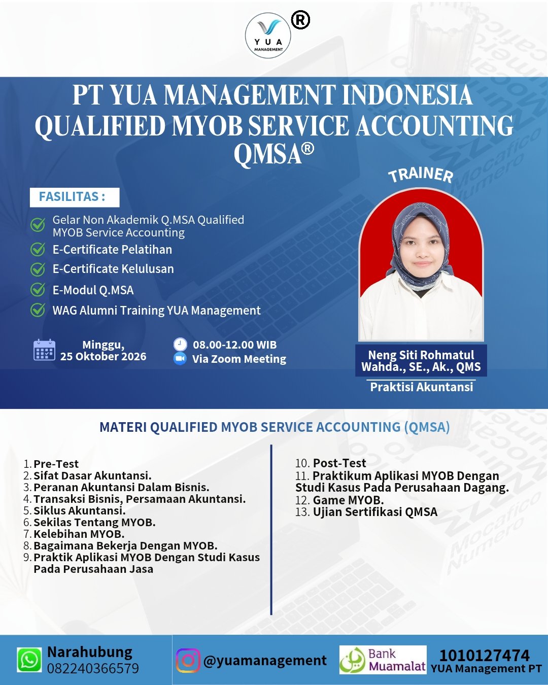 Pelatihan Qualified MYOB Service Accounting (QMSA)